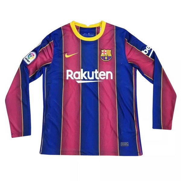 Tailandia Camiseta Barcelona 1ª Kit ML 2020 2021 Rojo Azul